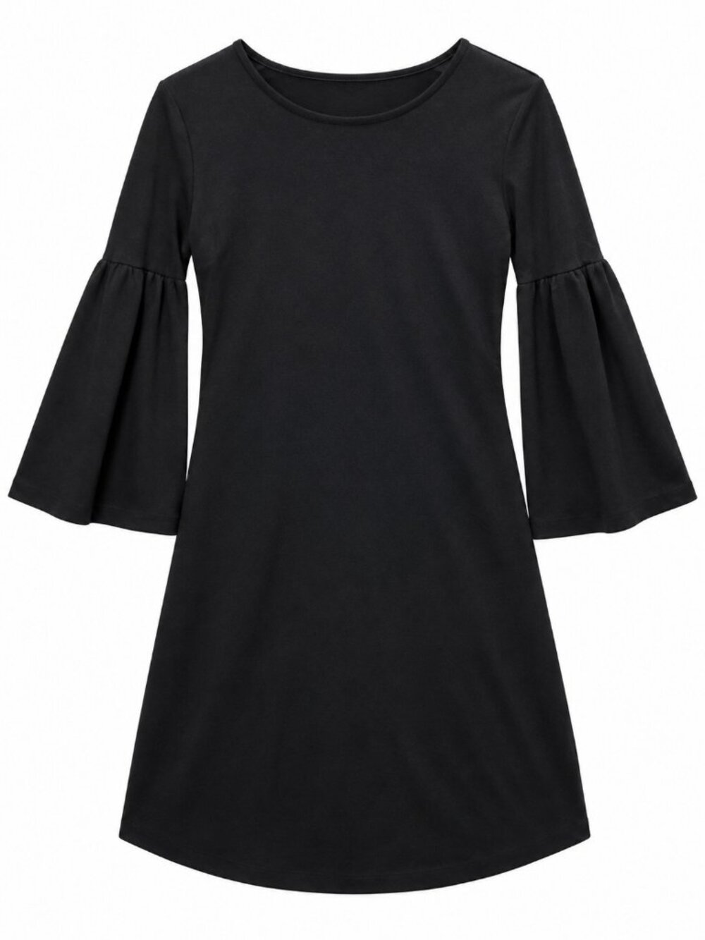 Gap Black Zip Neck Bell Sleeve Dress XS Petite